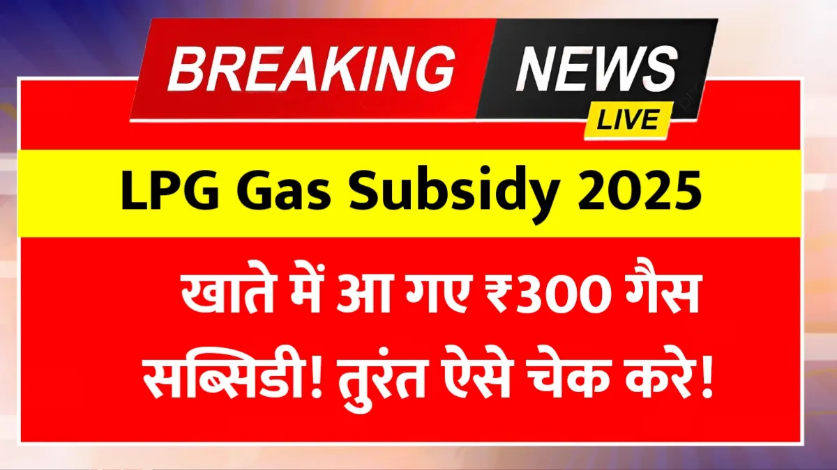 LPG Gas Subsidy 2025